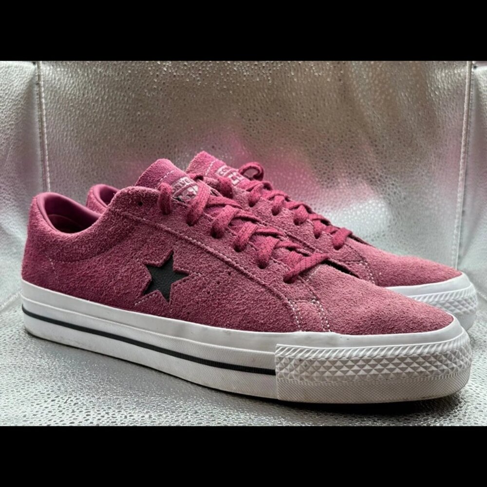 Size 11 Converse One Star Pro X Low Sneaker Mens Legendry Berry Suede Leather‎ - Picture 1 of 11